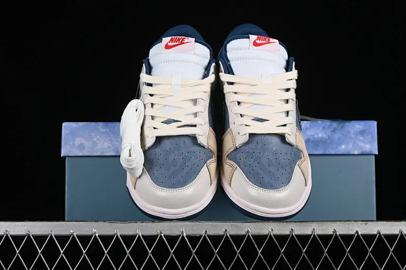 All Categories Nk SB Dunk Series Nk SB Dunk Low Low-top sneakers Nk Dunk Low Panda Prank Wave Fisherman-Fishing in the Lake Blue Brown Low-top casual sneakers DD1391-400